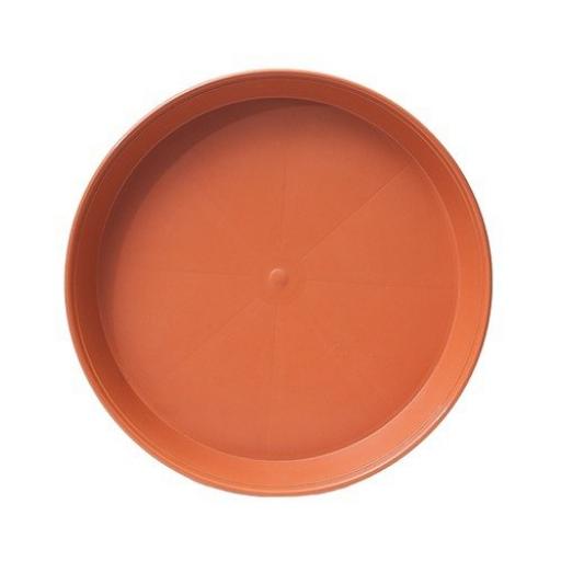 PLASTIC FENICE SAUCERS. 20/25/30/35/40/45/50cm. Colour Terracotta