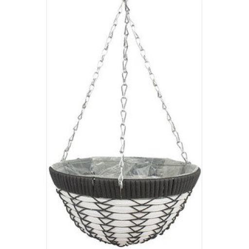 EMIE SHAN ALL WEATHER ROUND HANGING BASKETS 12 inch AND 14 inch