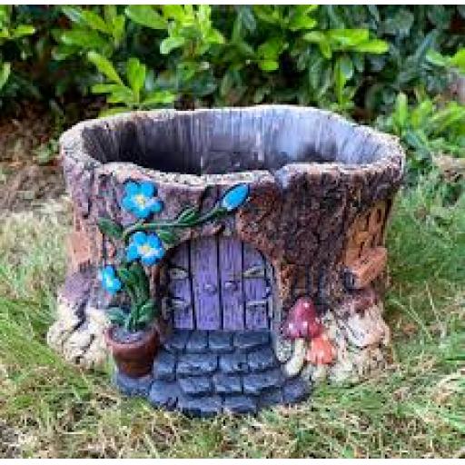 Cement Planter Fairy Door